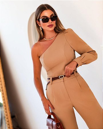 Blusa Um Ombro Pregas Donna Ritz