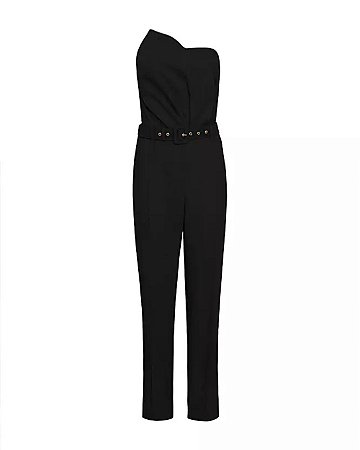 Macacão Crepe Alfaiataria Tomara Que Caia Folha