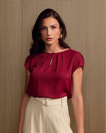 Blusa Em Crepe Gota Unique Chic