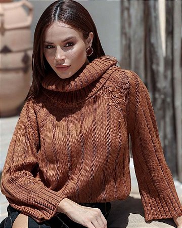 Blusa Em Tricot Raglan Gola Role