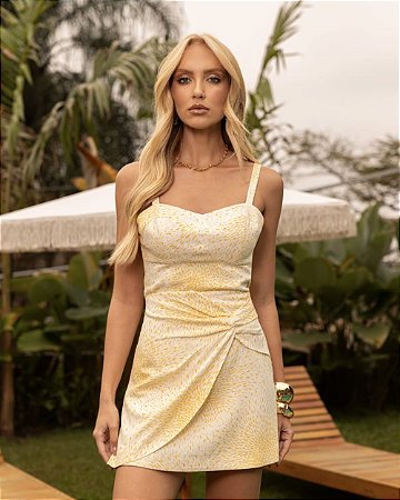 Top Alongado Linho Estampado Donna Ritz