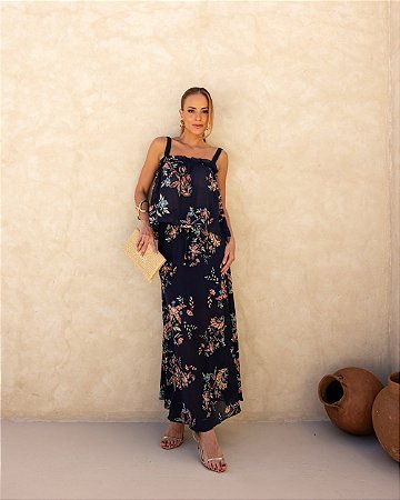 Conjunto Regata e Saia Longa Doce Flor