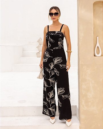 Macacão Alfaiataria Com Bordado