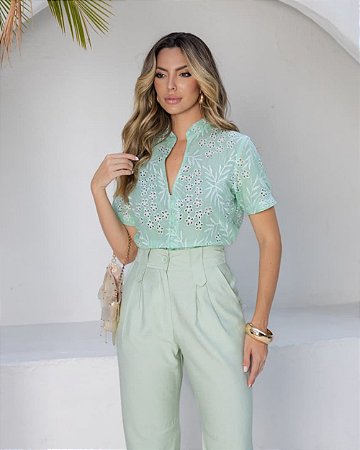 Blusa Em Laise Decote V