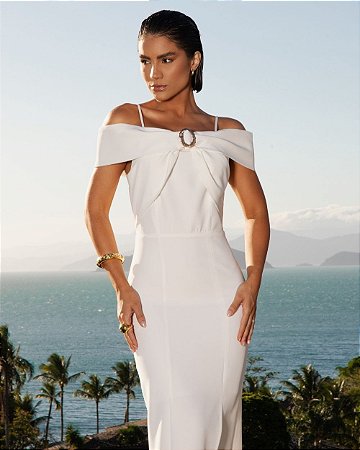 Vestido Midi Alfaiataria Aviamento Kesses