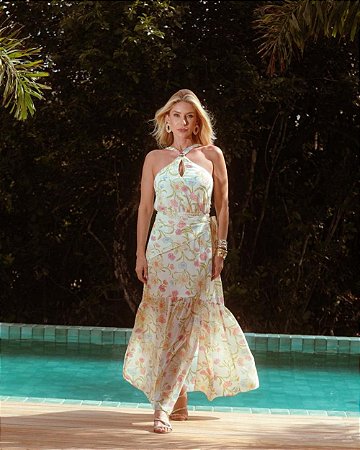 Vestido Longo Yoryu Floral Donna Ritz