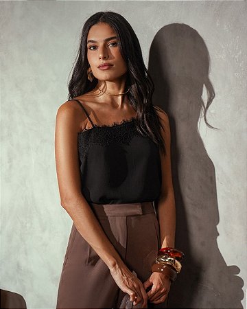 Alça Yoryu Assimétrica Com Renda Donna Ritz