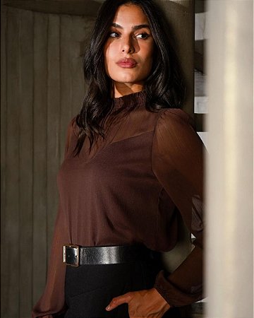 Blusa Yoryu Gola Lastex Donna Ritz