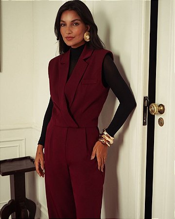 Colete Alfaiataria Gola Vista Donna Ritz