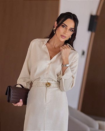 Camisa Em Viscolinho Over Milalai