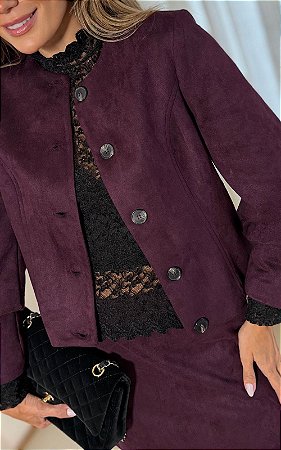 Casaqueto Em Suede Donna Ritz