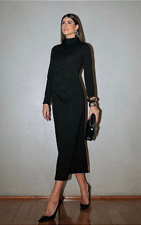 Vestido Midi Manga Longa Hirus