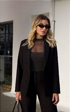 Blazer Alfaiataria Tres Botões Doce Flor