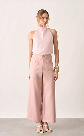 Calça Pantalona com Bolso Frontal Milalai