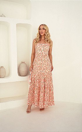 Vestido Longo Yoryu Floral Donna Ritz