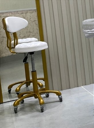 MOCHO A GÁS COM ENCOSTO VARIAS CORES COM OS PÉS PINDADO DE DOURADO