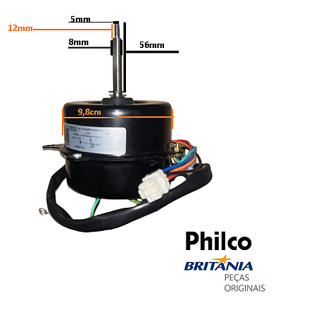 743633 - MOTOR VENTILADOR CONDESADORA PHILCO INVERTER  220V 0.33A 36W 1090rpm 60Hz YDK36-6E - BARRIL