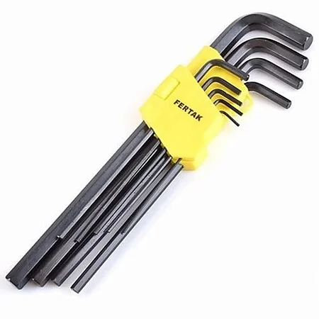 JOGO CHAVE ALLEN 1,5 A 10MM 9PC LONGAS FERTAK - 2406