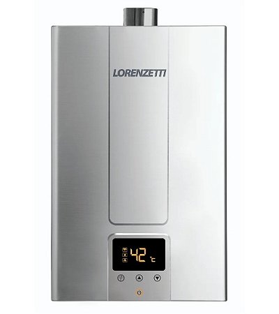 Aquecedor De Água A Gás Lorenzetti 15 Litros LZ 1600DE-I Inox Bivolt
