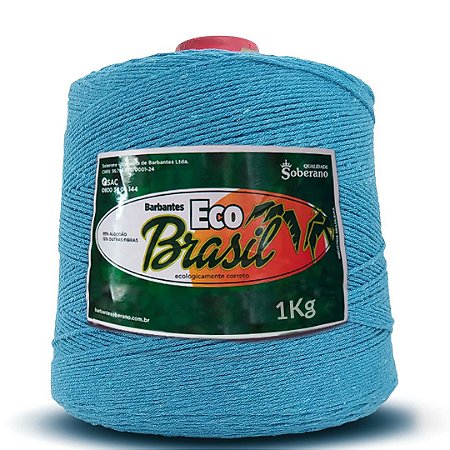 Barbante Eco Brasil Soberano 1kg Fio 6 - Azul Turquesa