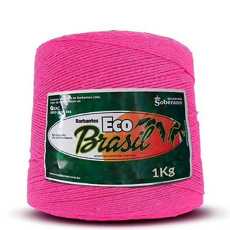 Barbante Eco Brasil Soberano 1kg fio 8 Rosa Neon