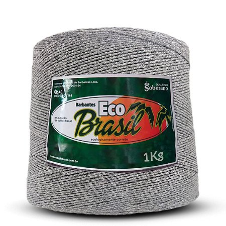 Barbante Eco Brasil Soberano 1kg Fio 8 - Cinza