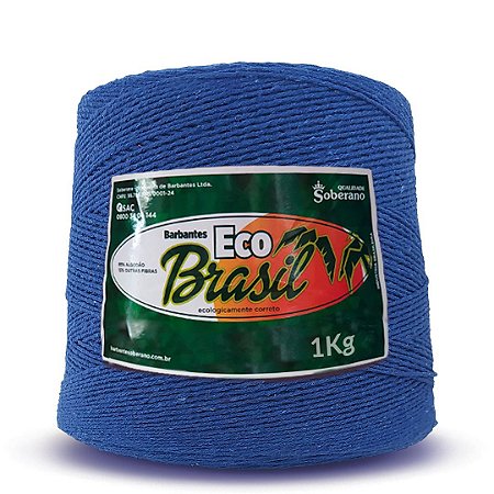 Barbante Eco Brasil Soberano 1kg fio 8 Azul Royal