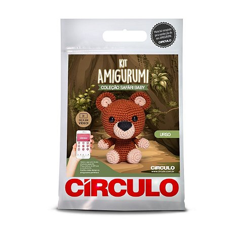 Kit Amigurumi Circulo Safari Baby Urso