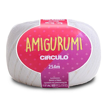 Linha Amigurumi Circulo 254m Cor - Branco 8001