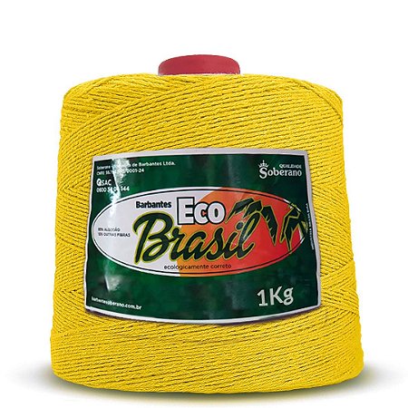 Barbante Eco Brasil Soberano 1kg Fio 6 - Amarelo Forte