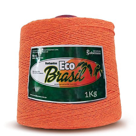 Barbante Eco Brasil Soberano 1kg fio 6 Laranja