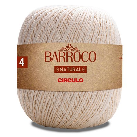Barbante Barroco Natural Circulo - 700g Número 4