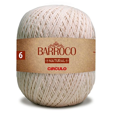 Barbante Barroco Natural Circulo - 700g Número 6