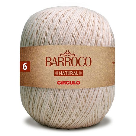 Barbante Barroco Natural Circulo 700g Número 6