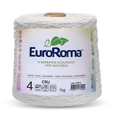 Barbante EuroRoma 1kg Fio 4 - Cru