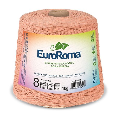 Barbante EuroRoma 1kg Fio 8 - Salmão