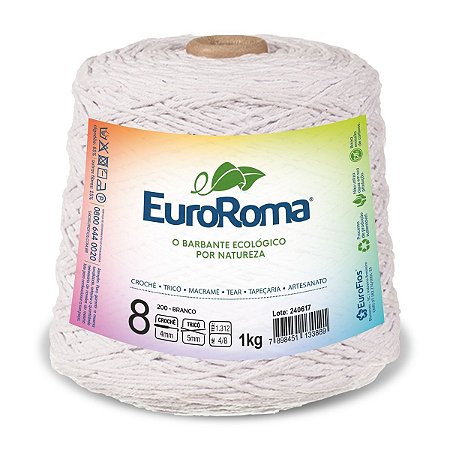 Barbante EuroRoma 1kg Fio 8 Branco