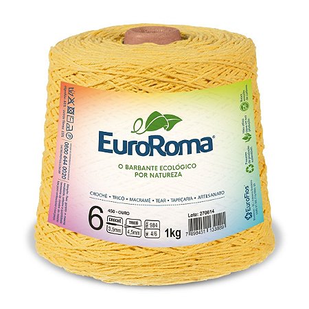 Barbante EuroRoma 1kg Fio 6 - Ouro