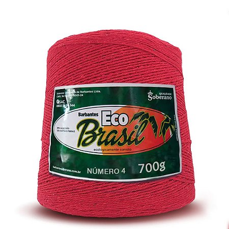 Barbante Eco Brasil Soberano 700g Fio 4 Vermelho