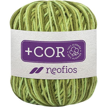 Barbante Neofios + Cor Multicolor 200g Fio 6 Abacate/Musgo/Musgo Escuro