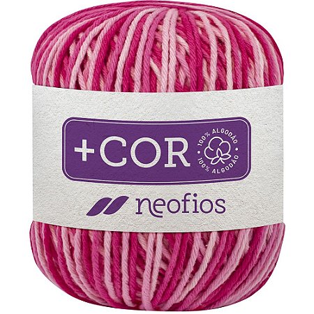 Barbante Neofios + Cor Multicolor 200g Fio 6 Rosa/Pink/Pink Escuro