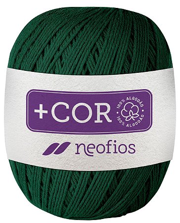 Barbante Neofios + Cor - 100% Algodão 200g - Fio 6 - Verde Band