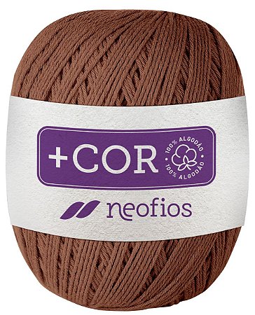 Barbante Neofios + Cor - 100% Algodão 200g - Fio 6 - Chocolate