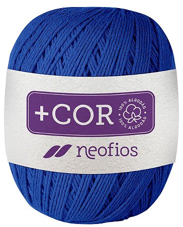 Barbante Neofios + Cor 100% Algodão 200g Fio 6 Azul Royal