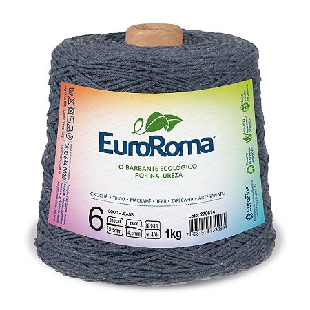 Barbante EuroRoma 1kg Fio 6 - Jeans