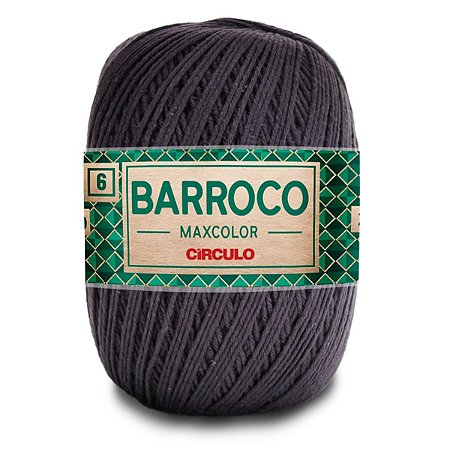 Barbante Barroco Maxcolor 400g Circulo N6 - Cinza Onix 8323