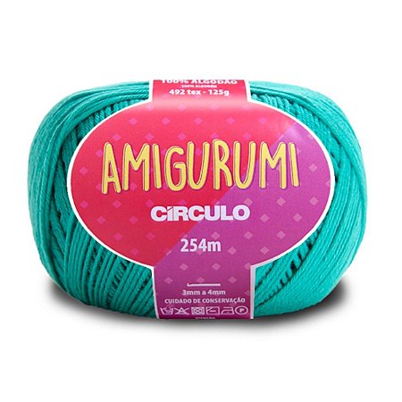 Linha Amigurumi Circulo 254m Cor  Tiffany 5669