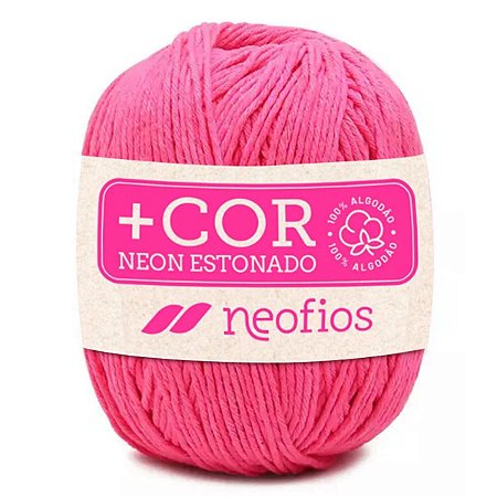 Barbante Neofios + Cor 100% Algodão 200g Fio 6 Rosa Neon - Carmenn Barbantes  e Fios