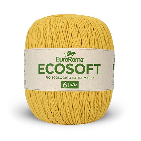 Barbante Ecosoft Euroroma N6 452m - Amarelo Ouro