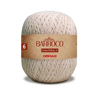 Barbante Barroco Natural Circulo - 400g Número 6